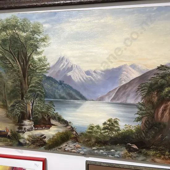 Laura E S Bussell (1879 - 1947) - West Side of Mount Cook - Oil on Canvas