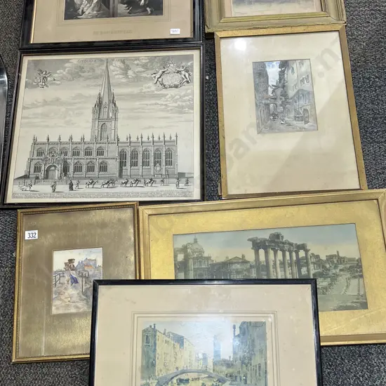 Seven Assorted Vintage Prints and Originals