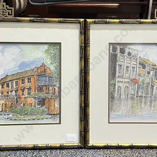 Pair of Gilt Painted Well Framed Prints