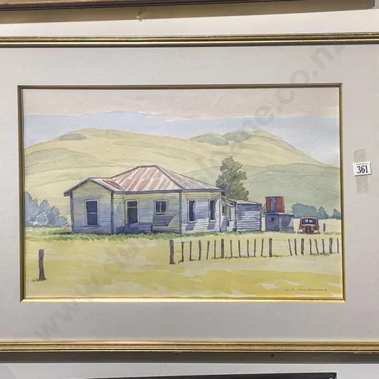 W. A. MacCormick - Farm Cottage Landscape - W/C