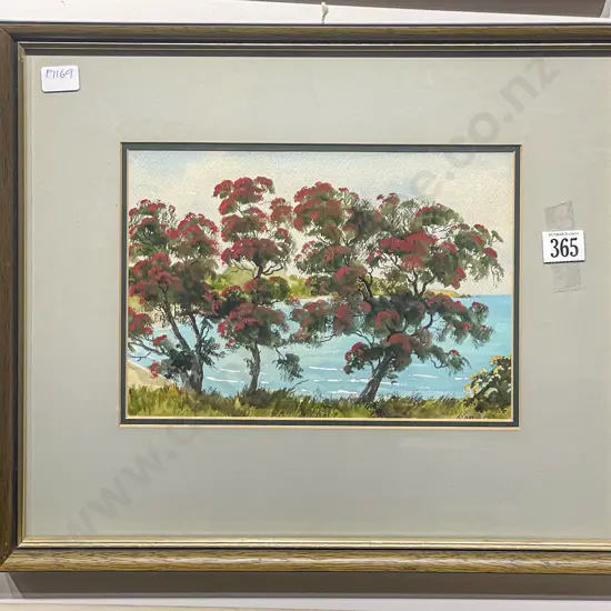 Rena Swift - Pohutukawa Coromandel - W/C on Paper