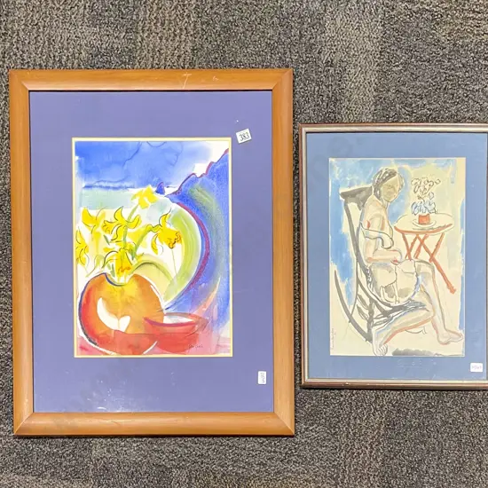 Frances Hodgkin's Print Together with Geena Querin W/C