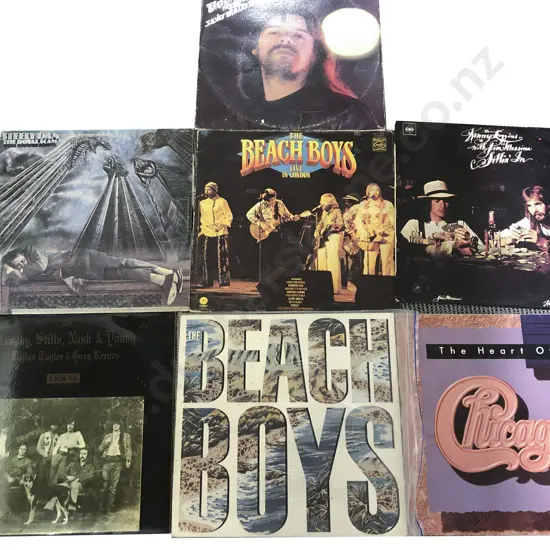 Seven Assorted Vinyl Records Including The Beach Boys