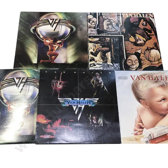 Five Assorted Van Halen Vinyl Records