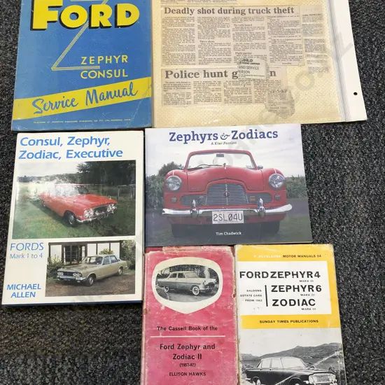 Box of Assorted Car Reference and Vintage Manuals etc