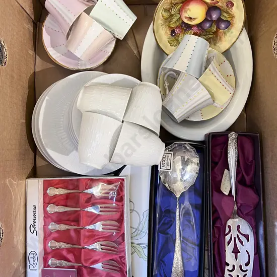 Quantity of Assorted Boxed Cutlery and China etc