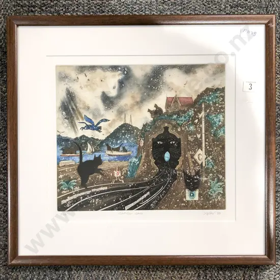 Gary Tricker - Capital Cats - Signed and Dated '93 Limited Edition Print