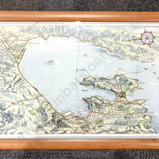 Vintage "Shell" Coloured Map of Wellington