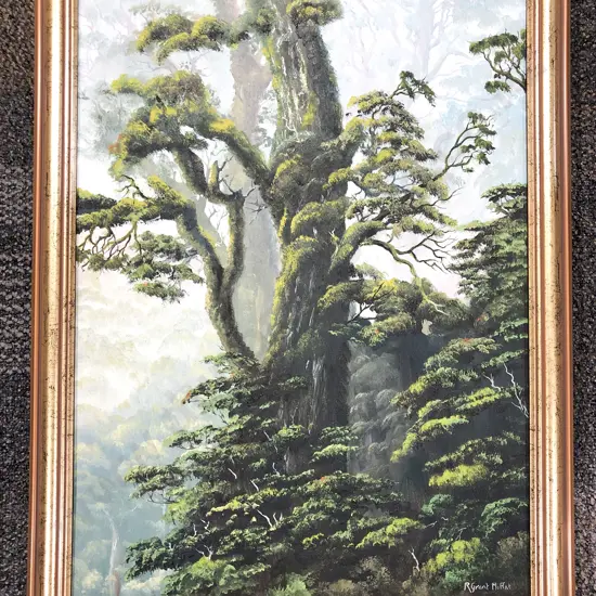 R. Grant Moffat - "Mossy Trees" Oil On Board