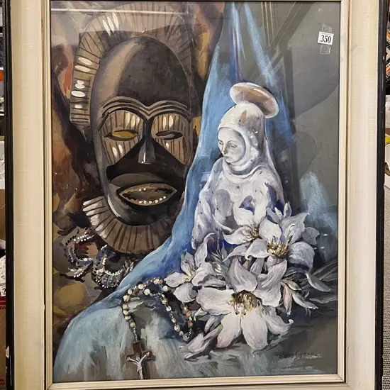 Elaine Savage Still Life "Contrast" Watercolour