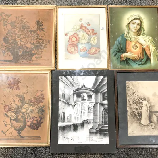 Six Assorted Vintage Prints and Originals