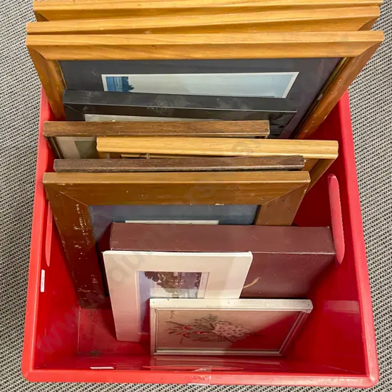 Box of Assorted Photo Frames Etc