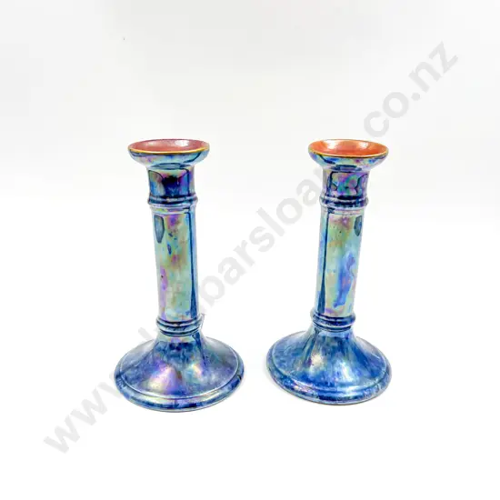 Two Grimwades Byzanta Ware Candlesticks