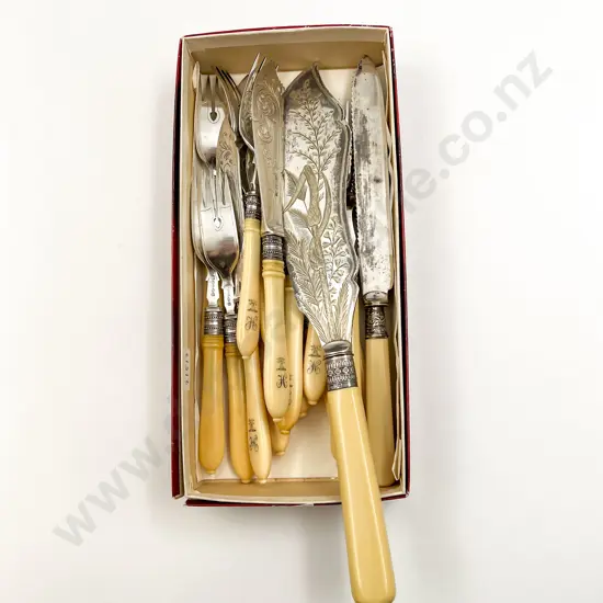 Quantity of Assorted Ivory Handled Cutlery