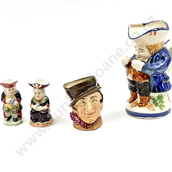 Four Assorted Toby Jugs together with RD Character Jug