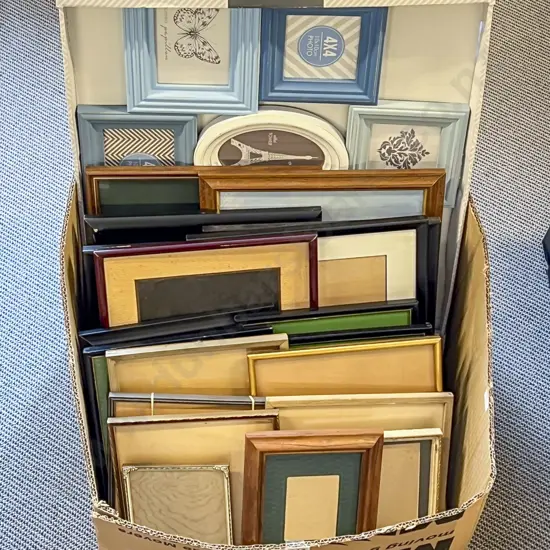 Box of Assorted Photo Frames etc