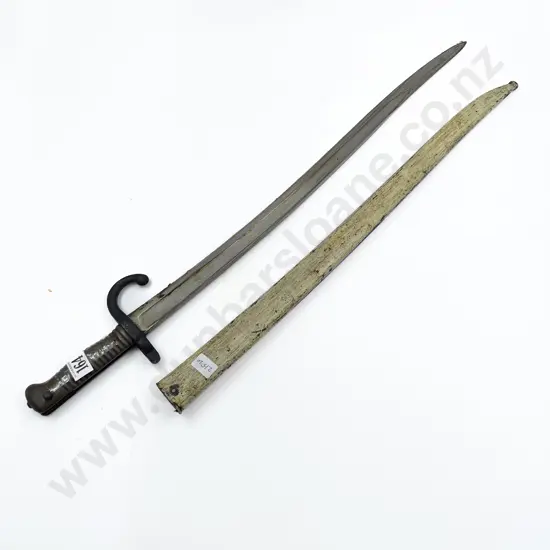 French Chassepot Bayonet May 1810 with Steel Scabbard
