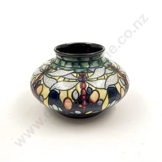 Moorcroft Dragonfly Pattern Squat Vase