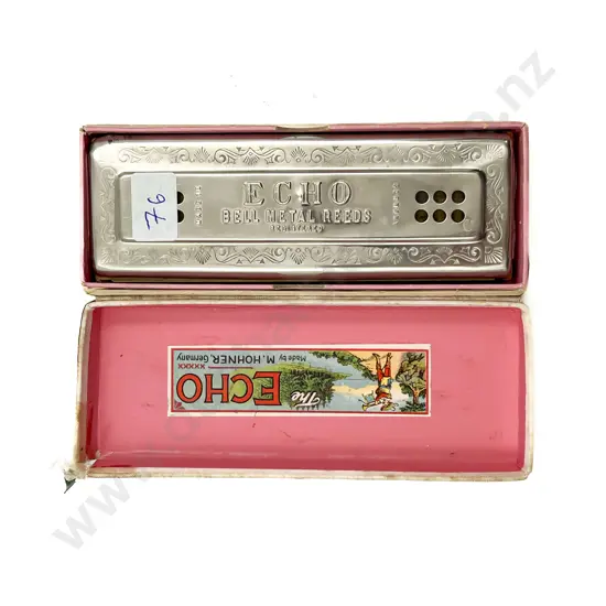 M. Hohner "The Echo" Harmonica in Original Case