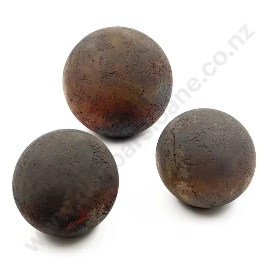 Maureen Hunter Three Raku Fired Orbs