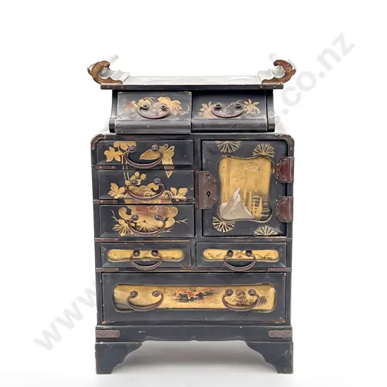 Vintage Japanese Lacquered Jewellery Chest