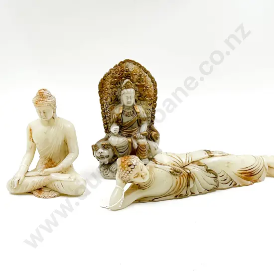 Three Assorted Soapstone Figures