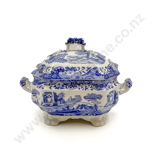 Large Spode Blue & White Tureen