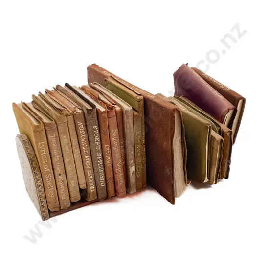 Vintage Inlaid Bookstand & Assorted Books