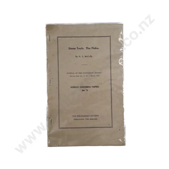 Stone Tools. The Flake. by H. S. McCully Pamphlet