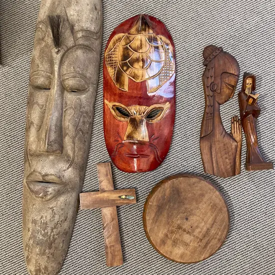 Quantity of Assorted Tribal Carvings etc