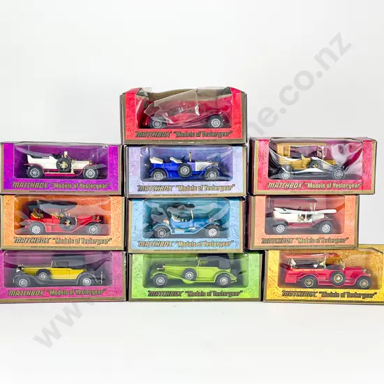 10 Matchbox Models of Yesteryear Window Woodgrain Boxed