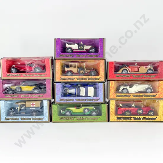 10 Matchbox Models of Yesteryear Window Woodgrain Boxed