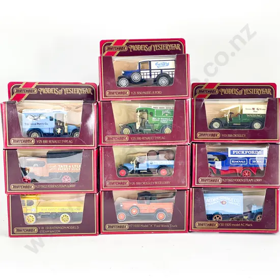 10 Matchbox Models of Yesteryear Window Red Boxed