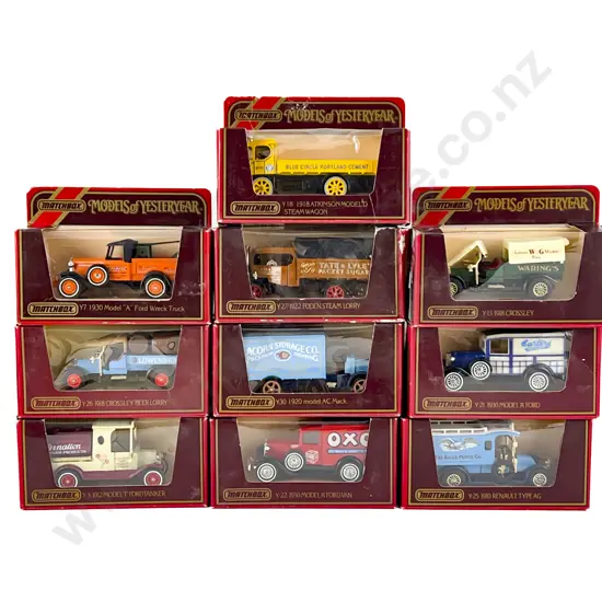10 Matchbox Models of Yesteryear Window Red Boxed