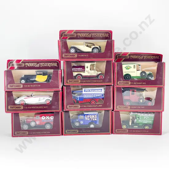 10 Matchbox Models of Yesteryear Window Red Boxed