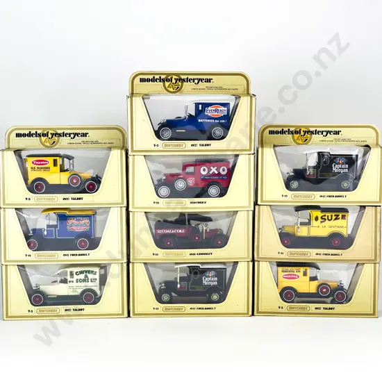 10 Matchbox Models of Yesteryear Yellow Boxed Advertising Models