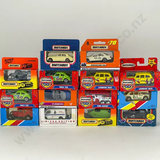 14 Matchbox 1-75 Series MB Window Boxed Promotional Models