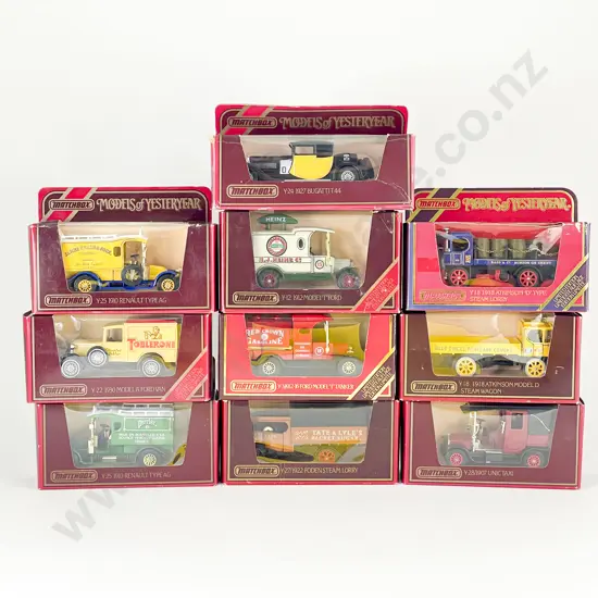 10 Matchbox Models of Yesteryear Window Red Boxed