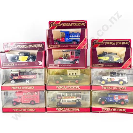 10 Matchbox Models of Yesteryear Window Red Boxed including 6 Pictorial Boxed Models