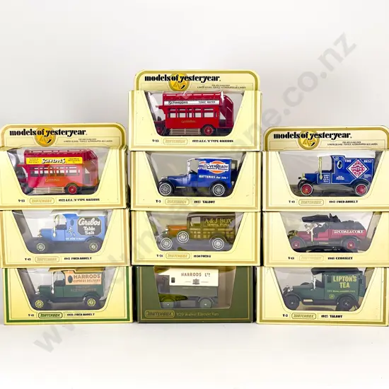 10 Matchbox Models of Yesteryear Window Yellow Boxed
