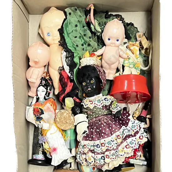 Collection Plastic Kewpie Dolls and other dolls
