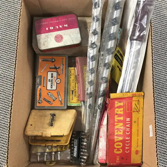 Box of Assorted Drill Bits etc