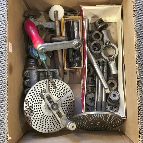 Box Quantity of Assorted Vintage Steel Tools & Accessories