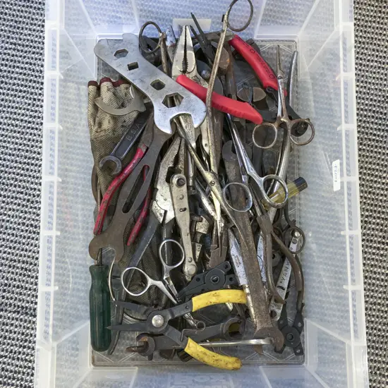 Box of Assorted Vintage Tools