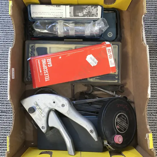 Box of Assorted Vintage Tools & Accessories