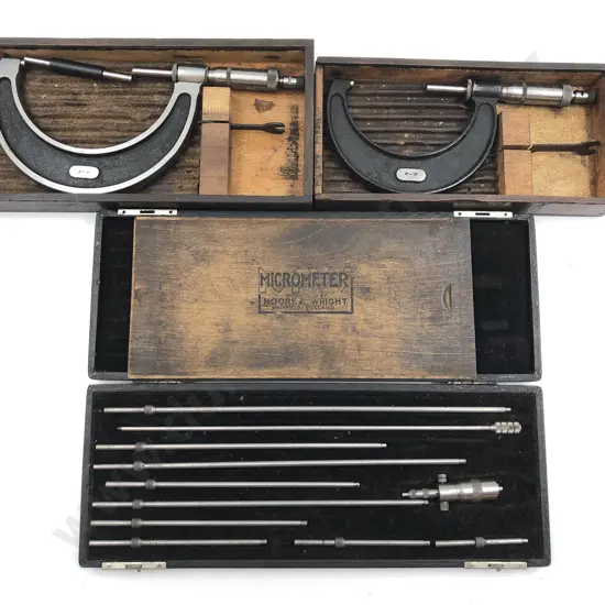 Two Boxed Vintage Micrometers & Other