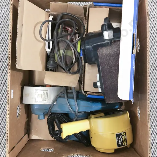 Box of Assorted Power Tools etc