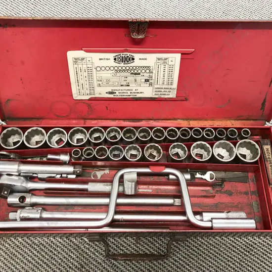 Cased Britool Socket Wrench Set