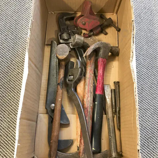 Box of Assorted Vintage Tools