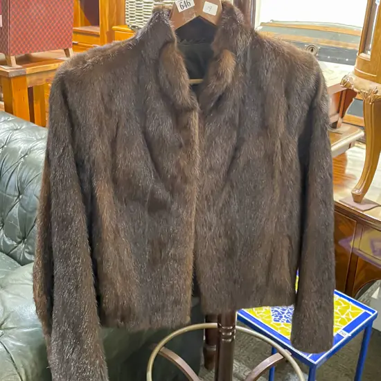 Vintage Mink Short Jacket - Small Size 8 - 10
